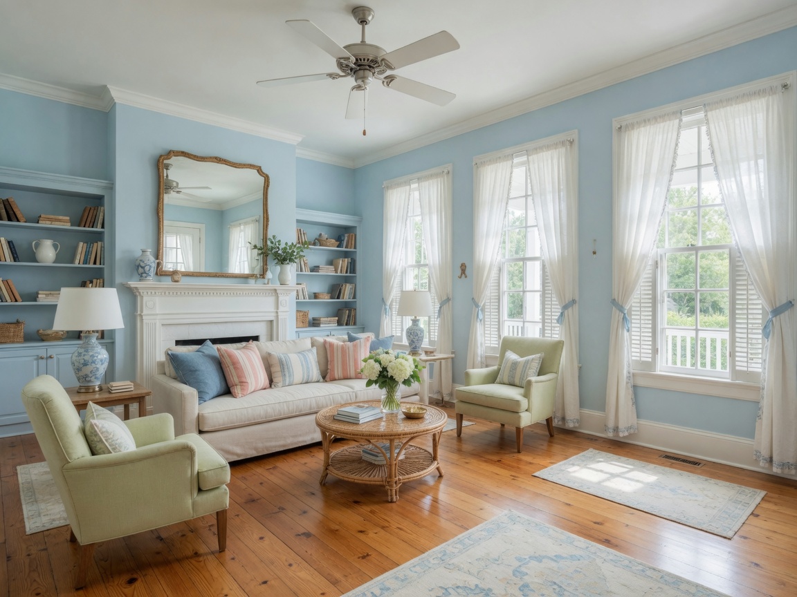 Restored living room